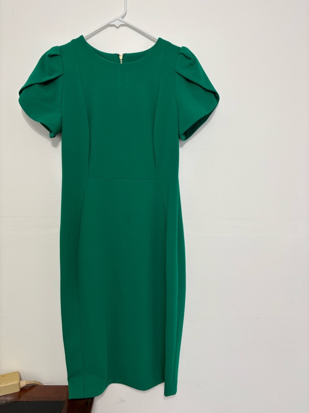Calvin Klein Emerald Green Midi Sheath Dress